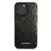 Karl Lagerfeld KLHCP13LMNMP1K Kietas Dėklas, Skirtas iPhone 13 Pro / 13 6,1 colio, Juodas, Monogram Plaque