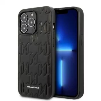 Karl Lagerfeld KLHCP13XMNMP1K iPhone 13 Pro Max 6.7″ kietas dėklas juodas Monogram Plaque