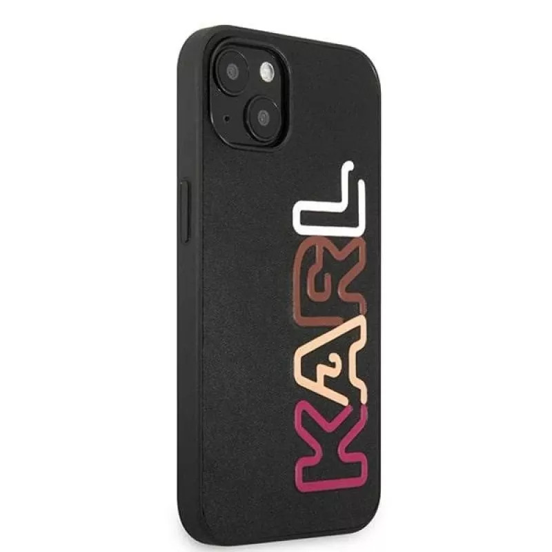 Karl Lagerfeld KLHCP13SPCOBK Ikonik Saffiano Multipink Hard Case, skirta Apple iPhone 13 Mini 5,4 inch juoda