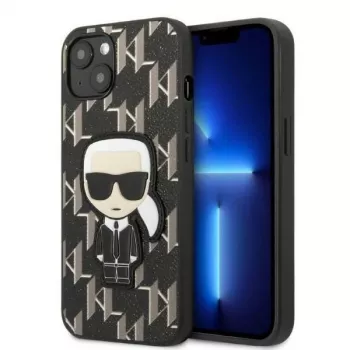 Karl Lagerfeld KLHCP13SPMNIKBK iPhone 13 mini 5.4 Dėklas Hardcase Juodas Monogram Ikonik Patch