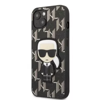 Karl Lagerfeld KLHCP13SPMNIKBK iPhone 13 mini 5.4 Dėklas Hardcase Juodas Monogram Ikonik Patch