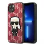 Karl Lagerfeld KLHCP13MPMNIKPI Hard Case for iPhone 13 / 14 6,1 inch Red Monogram Ikonik Patch