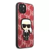 Karl Lagerfeld KLHCP13MPMNIKPI Hard Case for iPhone 13 / 14 6,1 inch Red Monogram Ikonik Patch