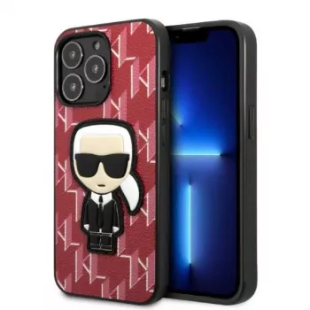 Karl Lagerfeld Ikonik Patch Hard Case, skirta iPhone 13 Pro Max 6,7 inch raudona