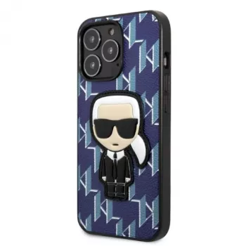 Karl Lagerfeld KLHCP13LPMNIKBL iPhone 13 Pro / 13 6.1 Hardcase Blue Monogram Ikonik Patch