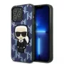 Karl Lagerfeld KLHCP13XPMNIKBL iPhone 13 Pro Max 6,7 inch Hardcase Blue Monogram Ikonik Patch