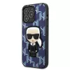 Karl Lagerfeld KLHCP13XPMNIKBL iPhone 13 Pro Max 6,7 inch Hardcase Blue Monogram Ikonik Patch