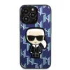 Karl Lagerfeld KLHCP13XPMNIKBL iPhone 13 Pro Max 6,7 inch Hardcase Blue Monogram Ikonik Patch