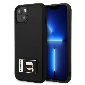 Karl Lagerfeld KLHCP13M3DKPK Ikonik Patch Hard Case, skirtas iPhone 13/14/15 6,1 inch, juoda