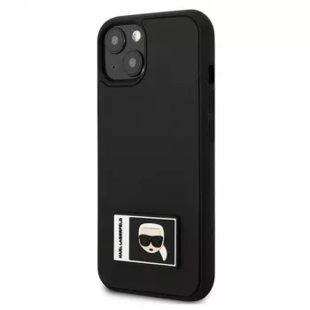 Karl Lagerfeld KLHCP13M3DKPK Ikonik Patch Hard Case, skirtas iPhone 13/14/15 6,1 inch, juoda