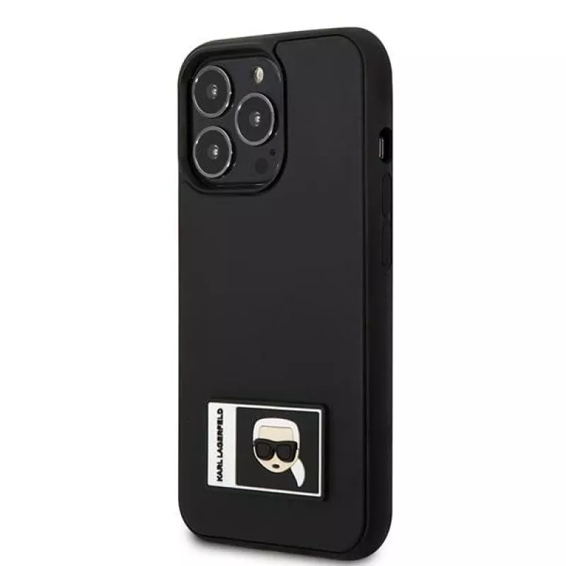 Karl Lagerfeld KLHCP13L3DKPK Ikonik Patch Hard Case, iPhone 13 Pro / 13 6,1 inch - Juoda
