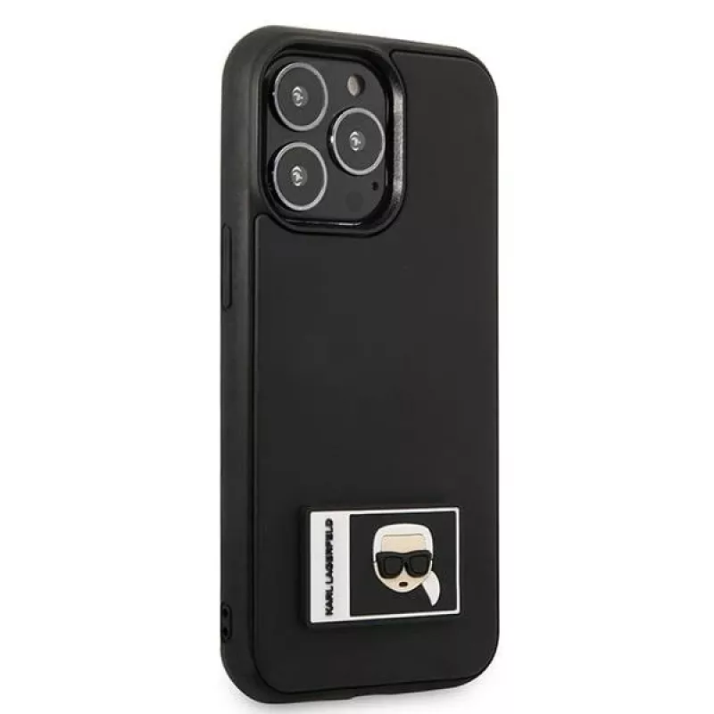 Karl Lagerfeld KLHCP13L3DKPK Ikonik Patch Hard Case, iPhone 13 Pro / 13 6,1 inch - Juoda