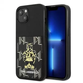 Karl Lagerfeld KF001284 Karlimals Cardslot Hard Case iPhone 13/14/15 6,1 inch Juoda