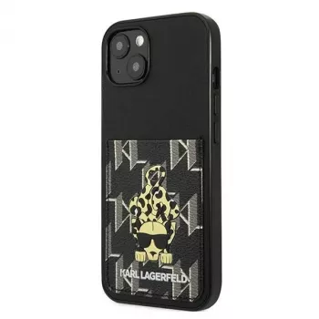 Karl Lagerfeld KF001284 Karlimals Cardslot Hard Case iPhone 13/14/15 6,1 inch Juoda