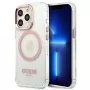 Guess Metal Outline MagSafe Hard Case, iPhone 13 Pro / 13 6,1 inch - rožinė