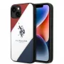 U.S. POLO ASSN. Tricolor Embossed Back Cover for Apple iPhone 14 Plus / 15 Plus 6,7 inch - White