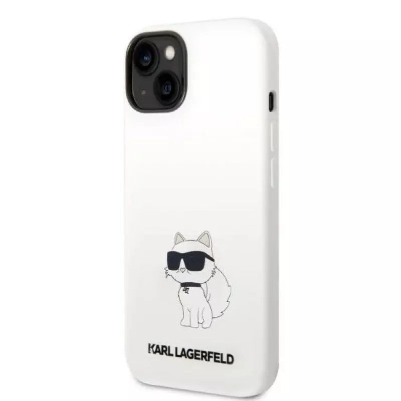 Karl Lagerfeld KLHMP14MSNCHBCH Hardcase Silicone MagSafe Case for iPhone 14 Plus / 15 Plus 6,7 inch White Choupette