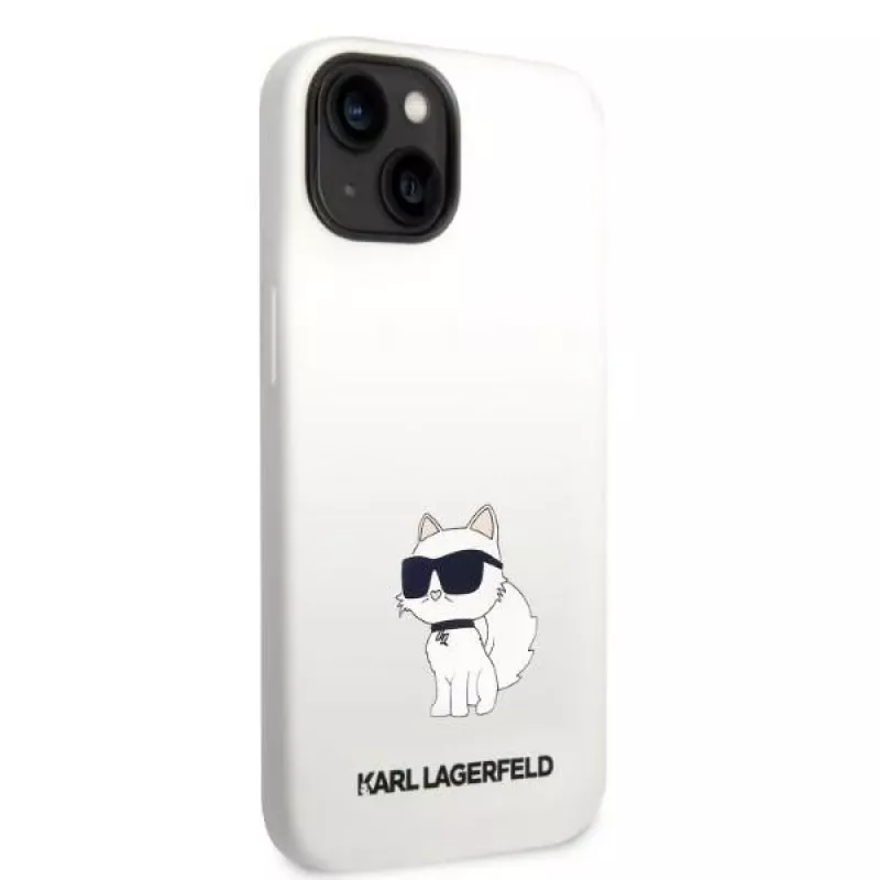 Karl Lagerfeld KLHMP14MSNCHBCH Hardcase Silicone MagSafe Case for iPhone 14 Plus / 15 Plus 6,7 inch White Choupette