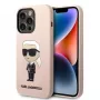 Karl Lagerfeld KLHCP14XSNIKBCP Ikonik Silicone Hard Case for iPhone 14 Pro Max 6,7 inch Pink