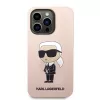 Karl Lagerfeld KLHCP14XSNIKBCP Ikonik Silicone Hard Case for iPhone 14 Pro Max 6,7 inch Pink