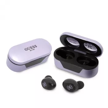 Guess GUTWST31EU True Wireless Stereo Bluetooth 5.3 ausinės su įkrovimo dėklu - Violetinė