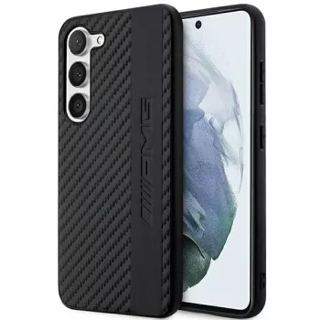 AMG Hard Case for Samsung Galaxy S23+ (SM-S916) - Carbon Stripe & Embossed, Black