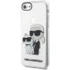 Karl Lagerfeld KLHCI8HNKCTGT iPhone 7/8/SE 2020 / SE 2022 Skaidrus kietas dėklas su blizgučiais Karl & Choupette
