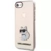 Karl Lagerfeld KLHCI8HNCHTCP Ikonik Choupette kietas dėklas, skirtas iPhone 7/8/SE 2020/SE 2022, rožinis