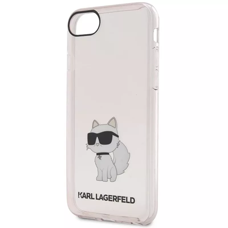 Karl Lagerfeld KLHCI8HNCHTCP Ikonik Choupette kietas dėklas, skirtas iPhone 7/8/SE 2020/SE 2022, rožinis