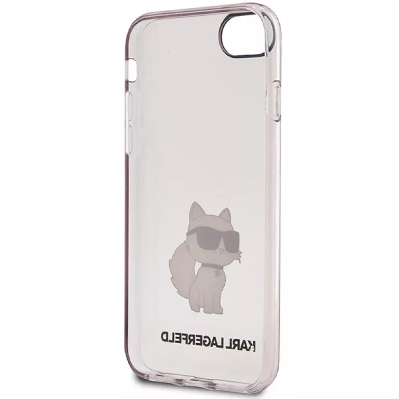 Karl Lagerfeld KLHCI8HNCHTCP Ikonik Choupette kietas dėklas, skirtas iPhone 7/8/SE 2020/SE 2022, rožinis