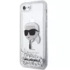 Karl Lagerfeld KLHCI8LNKHCH Hardcase Glitter Karl Head, sidabrinė, skirta iPhone 7/8/SE 2020/SE 2022
