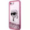 Karl Lagerfeld KLHCI8LNKHCP Hardcase Glitter Karl Head, skirtas iPhone 7/8/SE 2020/SE 2022, rožinė