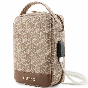Guess GUHBHGCFSEW Organizer Bag Brown GCube Stripe