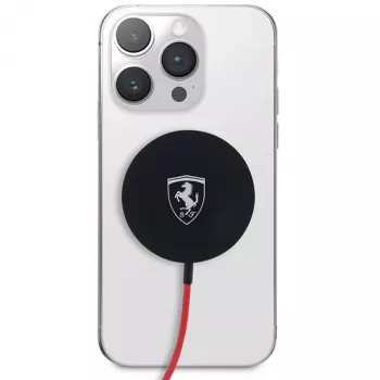Ferrari FECBMSMENK 15W MagSafe belaidžio įkrovimo padėklas - Juodas