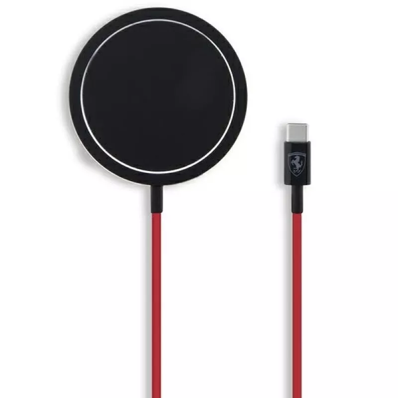 Ferrari FECBMSMENK 15W MagSafe belaidžio įkrovimo padėklas - Juodas