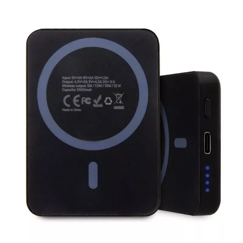 BMW M Collection MagSafe Power Bank 5000mAh 15W Wireless Charger with USB-C Cable Black