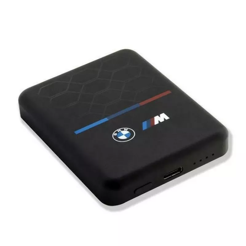 BMW M Collection MagSafe Power Bank 5000mAh 15W Wireless Charger with USB-C Cable Black