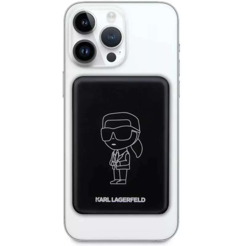 Karl Lagerfeld Ikonik MagSafe belaidis power bank 3000mAh juodas