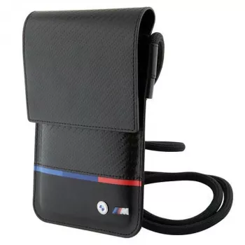 BMW Carbon Tricolor Line Wallet Bag Black