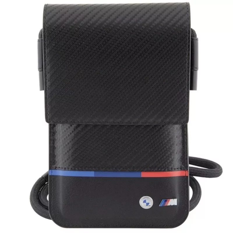 BMW Carbon Tricolor Line Wallet Bag Black
