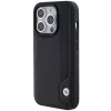 BMW BMHCP15X22RBDK Hardcase Leather Blue Dots dėklas, skirtas iPhone 15 Pro Max 6,7 colio, juodas