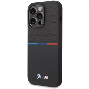BMW M Collection Silicone Case, skirta Apple iPhone 15 Pro Max 6,7 inch juodas raštas