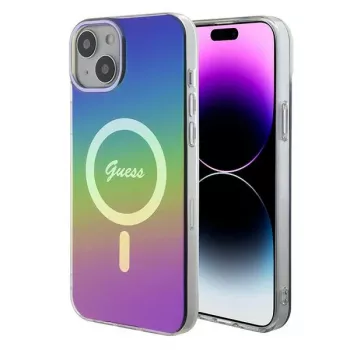 Guess IML Iridescent MagSafe Back Cover for Apple iPhone 15 Plus, Multi-color