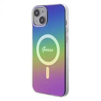 Guess IML Iridescent MagSafe Back Cover for Apple iPhone 15 Plus, Multi-color