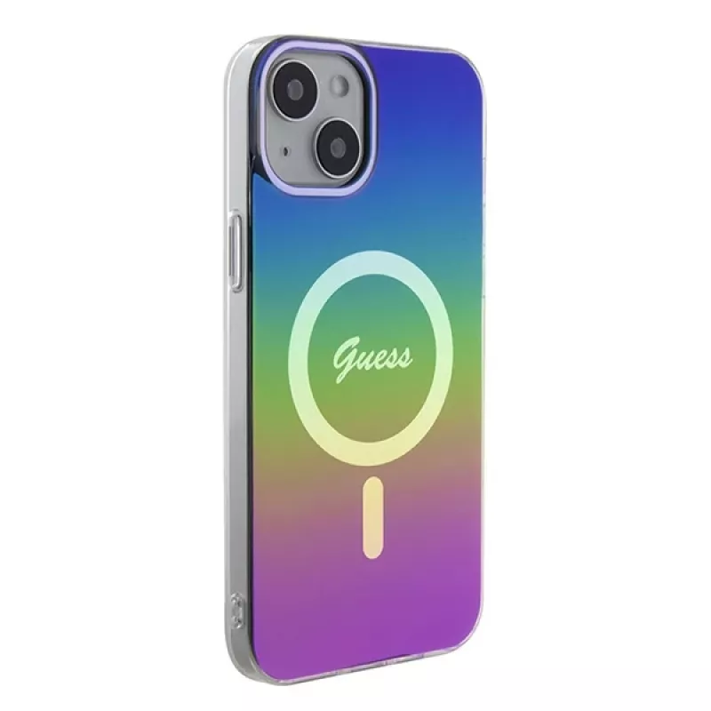 Guess IML Iridescent MagSafe Back Cover for Apple iPhone 15 Plus, Multi-color