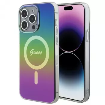 Guess IML Iridescent MagSafe Case, iPhone 15 Pro Max (Spalvingas)