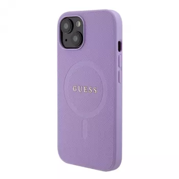 Guess GUHMP15MPSAHMCU Saffiano MagSafe Hard Case, iPhone 15 Plus / 14 Plus 6,7 inch - Violetinė