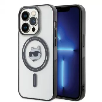 Karl Lagerfeld KLHMP15LHCHNOTK iPhone 15 Pro 6,1 inch Transparent Hard Case IML Choupette Head MagSafe