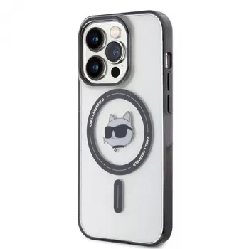Karl Lagerfeld KLHMP15LHCHNOTK iPhone 15 Pro 6,1 inch Transparent Hard Case IML Choupette Head MagSafe