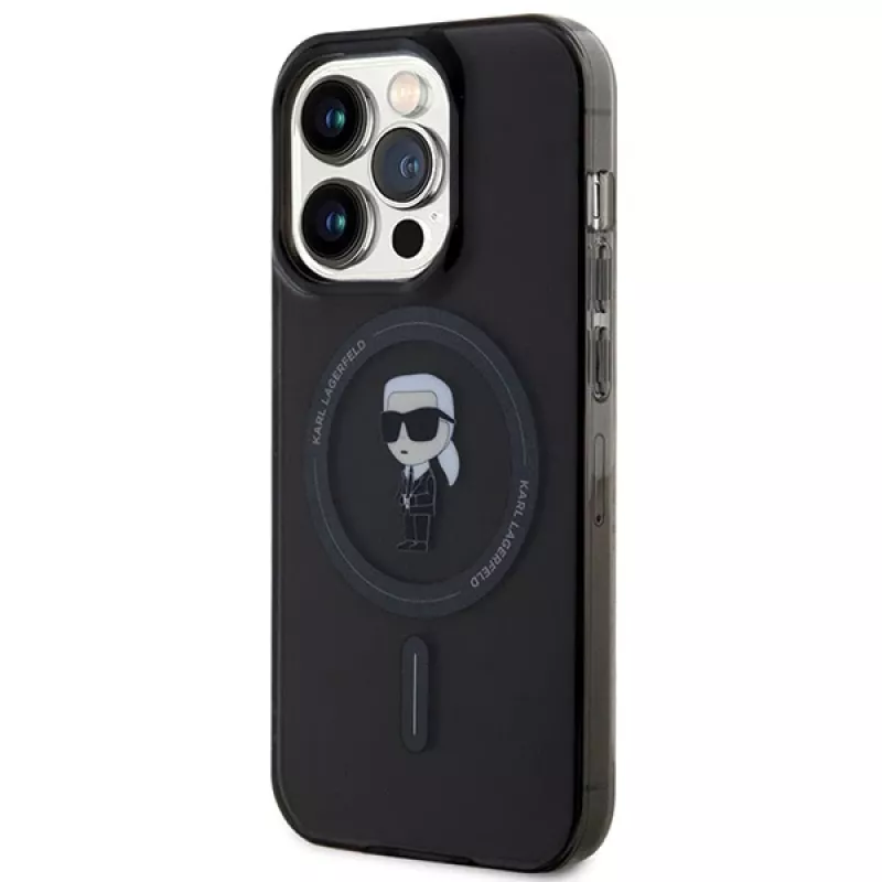 Karl Lagerfeld Ikonik MagSafe Hardcase, skirta iPhone 14 Pro 6,1 inch juoda